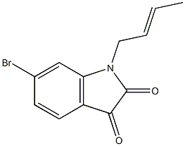 6-bromo-1-(but-2-en-1-yl)-2,3-dihydro-1H-indole-2,3-dione 구조식 이미지