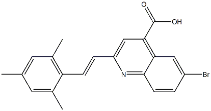 6-bromo-2-[(E)-2-mesitylvinyl]quinoline-4-carboxylic acid 구조식 이미지