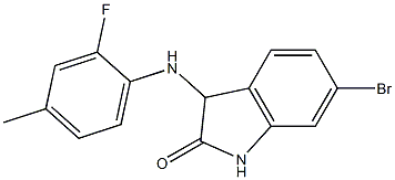 6-bromo-3-[(2-fluoro-4-methylphenyl)amino]-2,3-dihydro-1H-indol-2-one 구조식 이미지