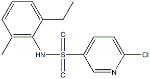 6-chloro-N-(2-ethyl-6-methylphenyl)pyridine-3-sulfonamide Structure