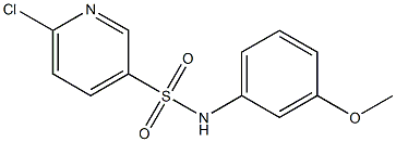 6-chloro-N-(3-methoxyphenyl)pyridine-3-sulfonamide Structure