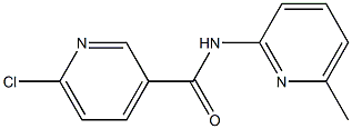 6-chloro-N-(6-methylpyridin-2-yl)pyridine-3-carboxamide 구조식 이미지