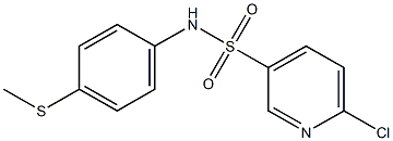 6-chloro-N-[4-(methylsulfanyl)phenyl]pyridine-3-sulfonamide Structure