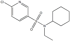 6-chloro-N-cyclohexyl-N-ethylpyridine-3-sulfonamide 구조식 이미지