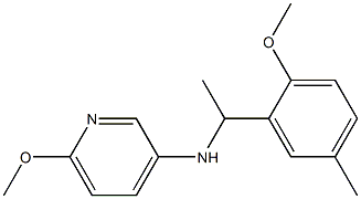 6-methoxy-N-[1-(2-methoxy-5-methylphenyl)ethyl]pyridin-3-amine 구조식 이미지