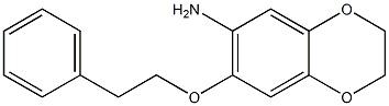 7-(2-phenylethoxy)-2,3-dihydro-1,4-benzodioxin-6-amine 구조식 이미지