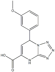 7-(3-methoxyphenyl)-4,7-dihydrotetrazolo[1,5-a]pyrimidine-5-carboxylic acid Structure