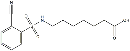 7-[(2-cyanobenzene)sulfonamido]heptanoic acid Structure