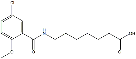 7-[(5-chloro-2-methoxyphenyl)formamido]heptanoic acid 구조식 이미지