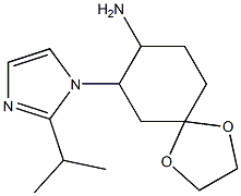 7-[2-(propan-2-yl)-1H-imidazol-1-yl]-1,4-dioxaspiro[4.5]decan-8-amine 구조식 이미지