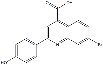 7-bromo-2-(4-hydroxyphenyl)quinoline-4-carboxylic acid Structure