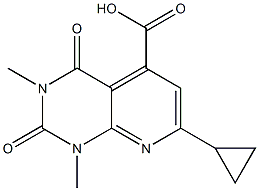 7-cyclopropyl-1,3-dimethyl-2,4-dioxo-1H,2H,3H,4H-pyrido[2,3-d]pyrimidine-5-carboxylic acid Structure