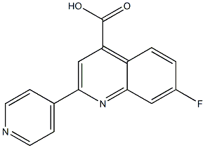 7-fluoro-2-pyridin-4-ylquinoline-4-carboxylic acid 구조식 이미지