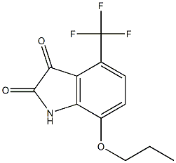 7-propoxy-4-(trifluoromethyl)-1H-indole-2,3-dione 구조식 이미지