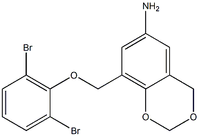 8-(2,6-dibromophenoxymethyl)-2,4-dihydro-1,3-benzodioxin-6-amine Structure
