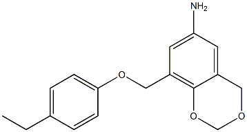 8-(4-ethylphenoxymethyl)-2,4-dihydro-1,3-benzodioxin-6-amine 구조식 이미지