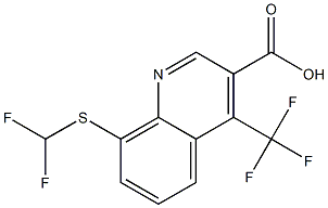 8-[(difluoromethyl)thio]-4-(trifluoromethyl)quinoline-3-carboxylic acid Structure