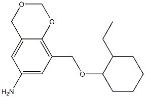 8-{[(2-ethylcyclohexyl)oxy]methyl}-2,4-dihydro-1,3-benzodioxin-6-amine Structure