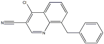 8-benzyl-4-chloroquinoline-3-carbonitrile 구조식 이미지