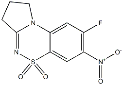 8-fluoro-7-nitro-2,3-dihydro-1H-pyrrolo[2,1-c][1,2,4]benzothiadiazine 5,5-dioxide Structure