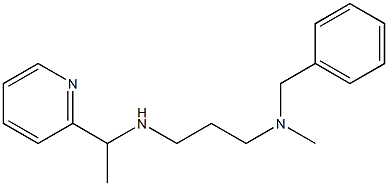 benzyl(methyl)(3-{[1-(pyridin-2-yl)ethyl]amino}propyl)amine 구조식 이미지