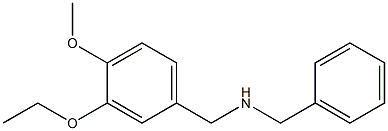 benzyl[(3-ethoxy-4-methoxyphenyl)methyl]amine Structure