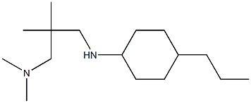 dimethyl(2-methyl-2-{[(4-propylcyclohexyl)amino]methyl}propyl)amine Structure