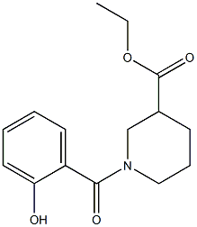 ethyl 1-[(2-hydroxyphenyl)carbonyl]piperidine-3-carboxylate 구조식 이미지