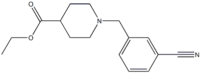 ethyl 1-[(3-cyanophenyl)methyl]piperidine-4-carboxylate 구조식 이미지