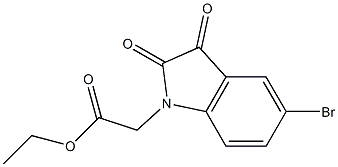 ethyl 2-(5-bromo-2,3-dioxo-2,3-dihydro-1H-indol-1-yl)acetate 구조식 이미지