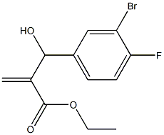 ethyl 2-[(3-bromo-4-fluorophenyl)(hydroxy)methyl]prop-2-enoate 구조식 이미지