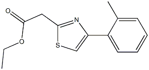 ethyl 2-[4-(2-methylphenyl)-1,3-thiazol-2-yl]acetate 구조식 이미지