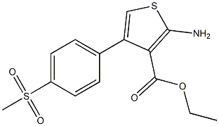 ethyl 2-amino-4-(4-methanesulfonylphenyl)thiophene-3-carboxylate 구조식 이미지