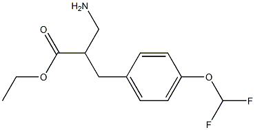 ethyl 3-amino-2-{[4-(difluoromethoxy)phenyl]methyl}propanoate 구조식 이미지