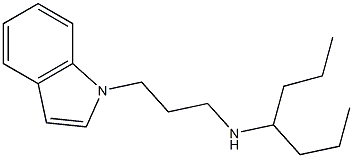 heptan-4-yl[3-(1H-indol-1-yl)propyl]amine Structure
