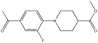 methyl 1-(4-acetyl-2-fluorophenyl)piperidine-4-carboxylate Structure