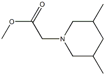 methyl 2-(3,5-dimethylpiperidin-1-yl)acetate 구조식 이미지