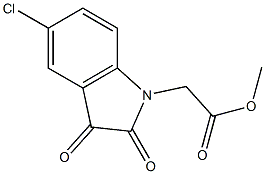 methyl 2-(5-chloro-2,3-dioxo-2,3-dihydro-1H-indol-1-yl)acetate 구조식 이미지