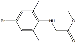 methyl 2-[(4-bromo-2,6-dimethylphenyl)amino]acetate 구조식 이미지