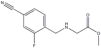 methyl 2-{[(4-cyano-2-fluorophenyl)methyl]amino}acetate 구조식 이미지