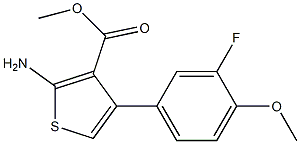 methyl 2-amino-4-(3-fluoro-4-methoxyphenyl)thiophene-3-carboxylate 구조식 이미지