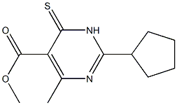 methyl 2-cyclopentyl-4-methyl-6-thioxo-1,6-dihydropyrimidine-5-carboxylate Structure