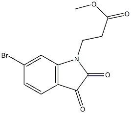 methyl 3-(6-bromo-2,3-dioxo-2,3-dihydro-1H-indol-1-yl)propanoate 구조식 이미지
