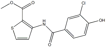 methyl 3-[(3-chloro-4-hydroxybenzene)amido]thiophene-2-carboxylate Structure