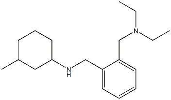 N-({2-[(diethylamino)methyl]phenyl}methyl)-3-methylcyclohexan-1-amine Structure