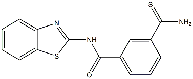 N-(1,3-benzothiazol-2-yl)-3-carbamothioylbenzamide Structure