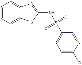 N-(1,3-benzothiazol-2-yl)-6-chloropyridine-3-sulfonamide Structure