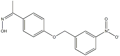 N-(1-{4-[(3-nitrophenyl)methoxy]phenyl}ethylidene)hydroxylamine 구조식 이미지