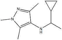 N-(1-cyclopropylethyl)-1,3,5-trimethyl-1H-pyrazol-4-amine 구조식 이미지