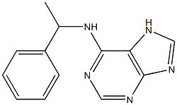 N-(1-phenylethyl)-7H-purin-6-amine 구조식 이미지